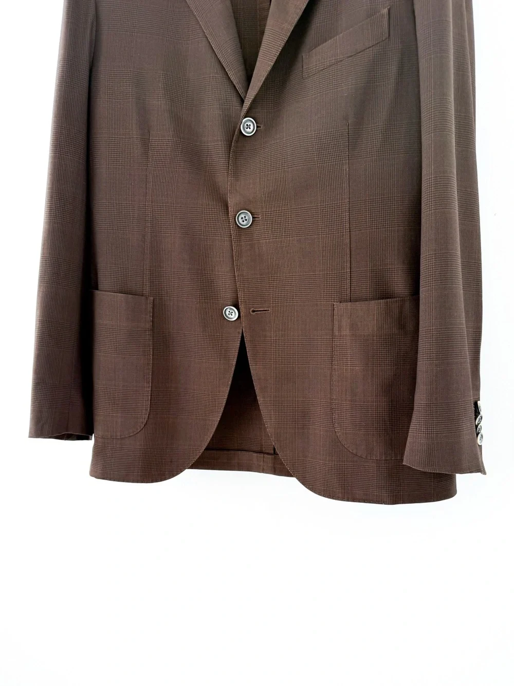Boglioli K Jacket Brown Glen Plaid Men's Blazer Italian Wool Sport Coat Men's